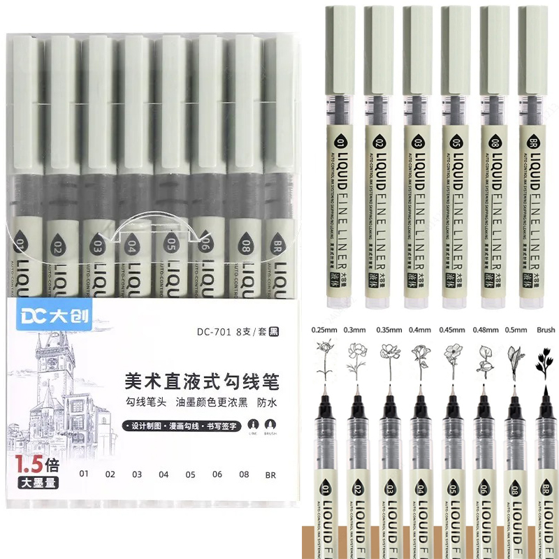 12 Tibs Black Pen Fine Line Sk - огляд і ціна Copic Marker Sketch