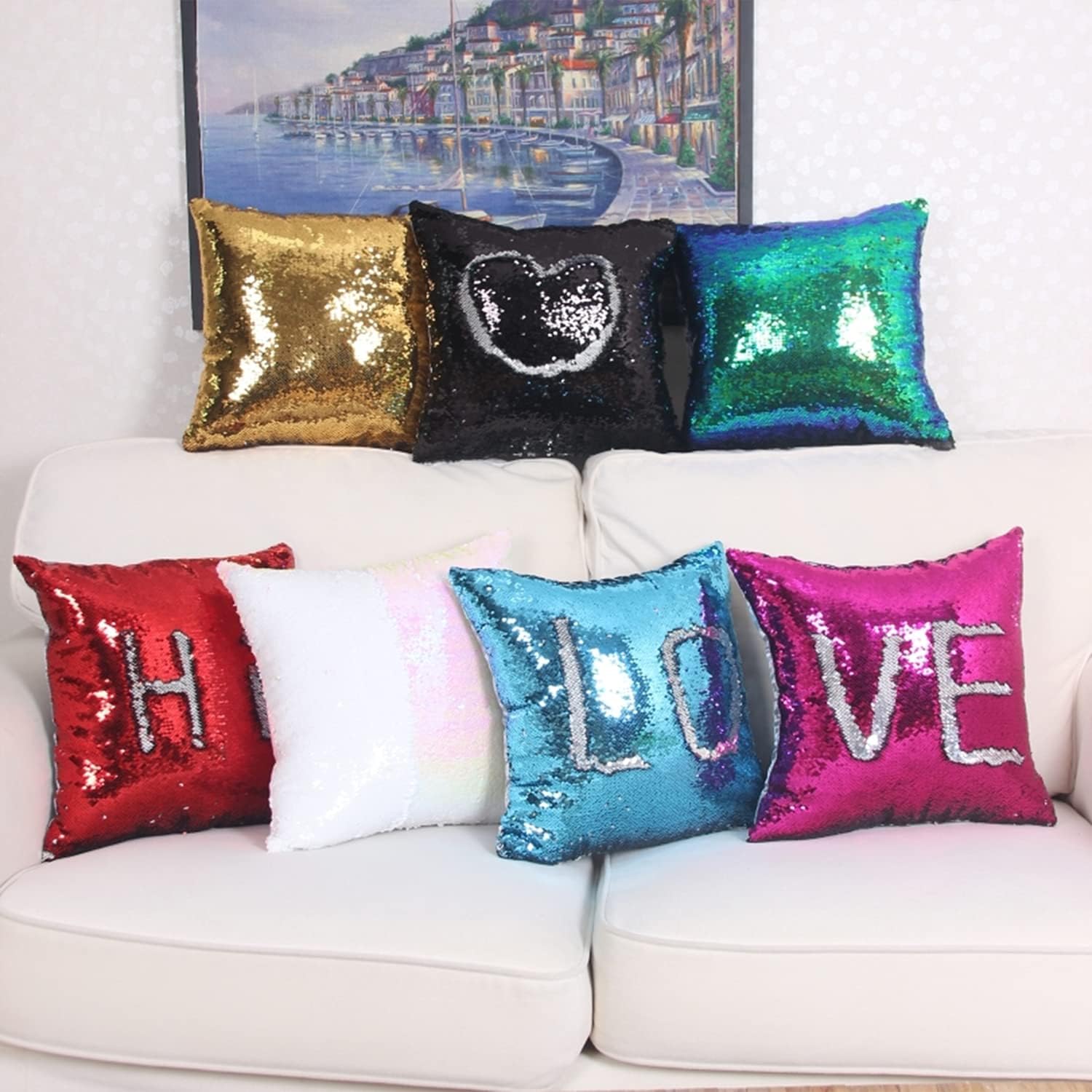 10pcs Painting Fabric Sublimat - огляд і ціна Pillow Cover Sublimation